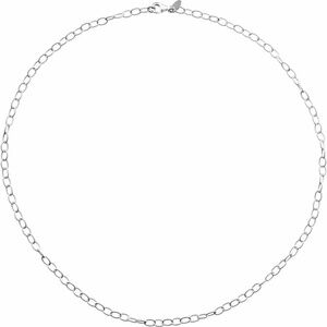 Sterling Silver 3.5 mm Knurled Cable 7" Chain